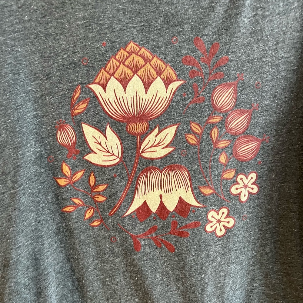 Instant Message Gray Graphic Fall Tee - Picture 5 of 5